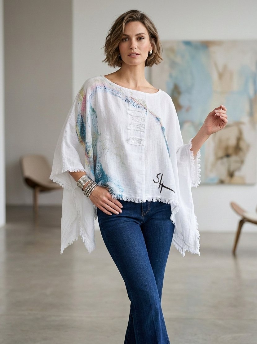 Poncho Court L’Art à porter