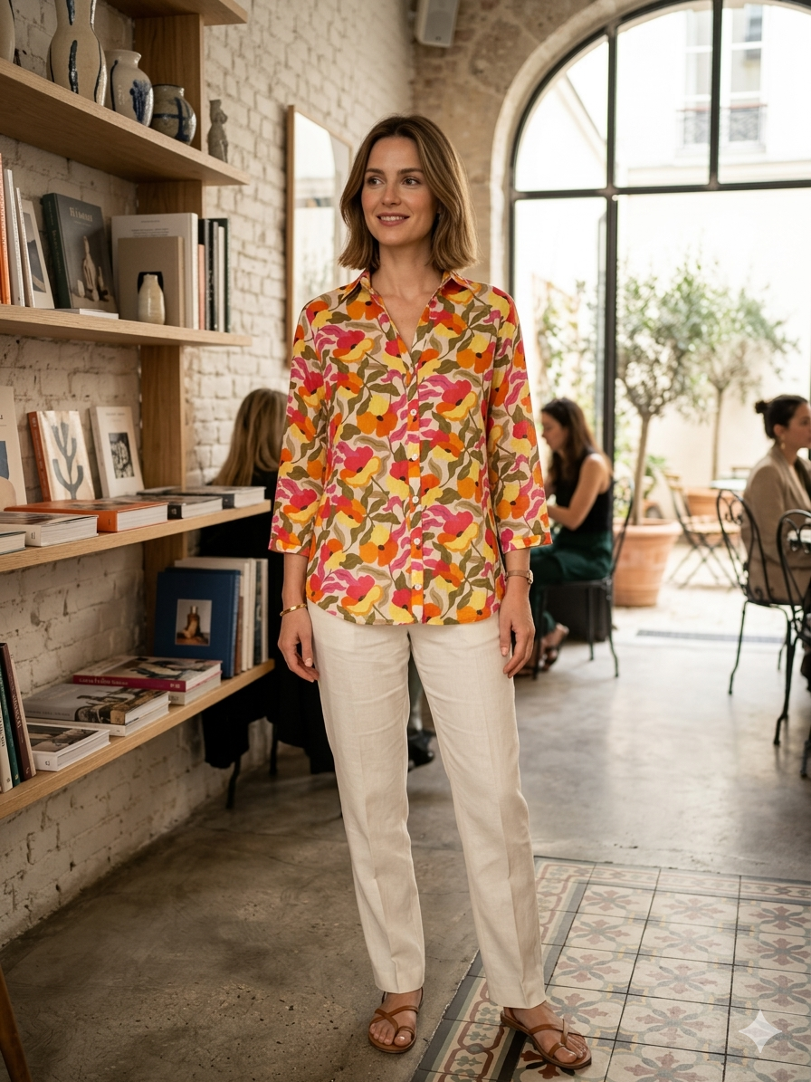 Chemise Fleure Jaune Collection Palme