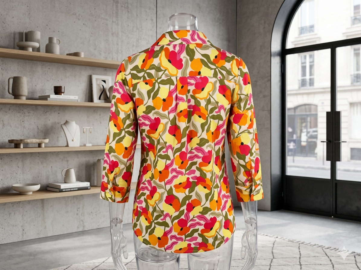 Chemise Fleure Jaune Collection Palme