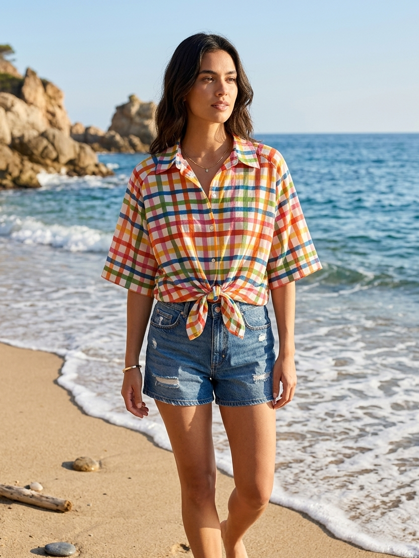 Chemise Multicolore Vitaminé collection Palme