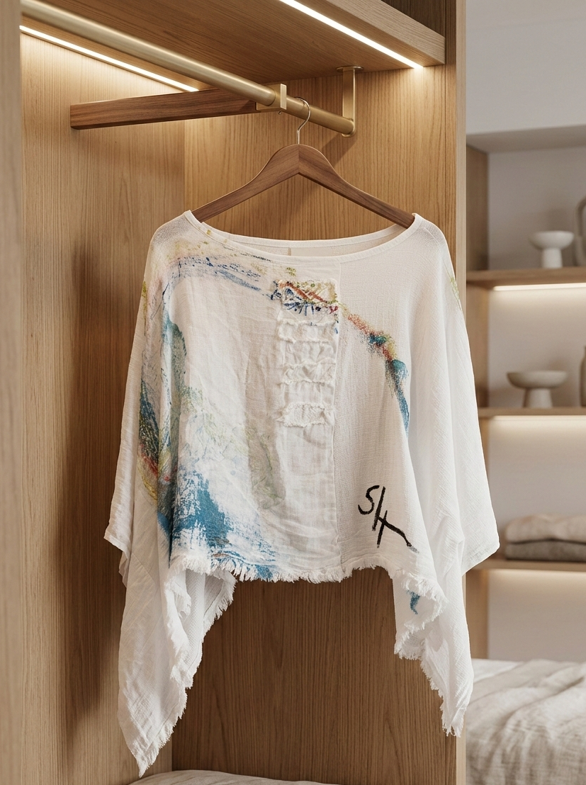Poncho Court L’Art à porter